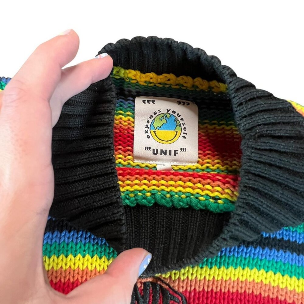 UNIF Rainbow Knit Graphic Sweater - Picture 4 of 6